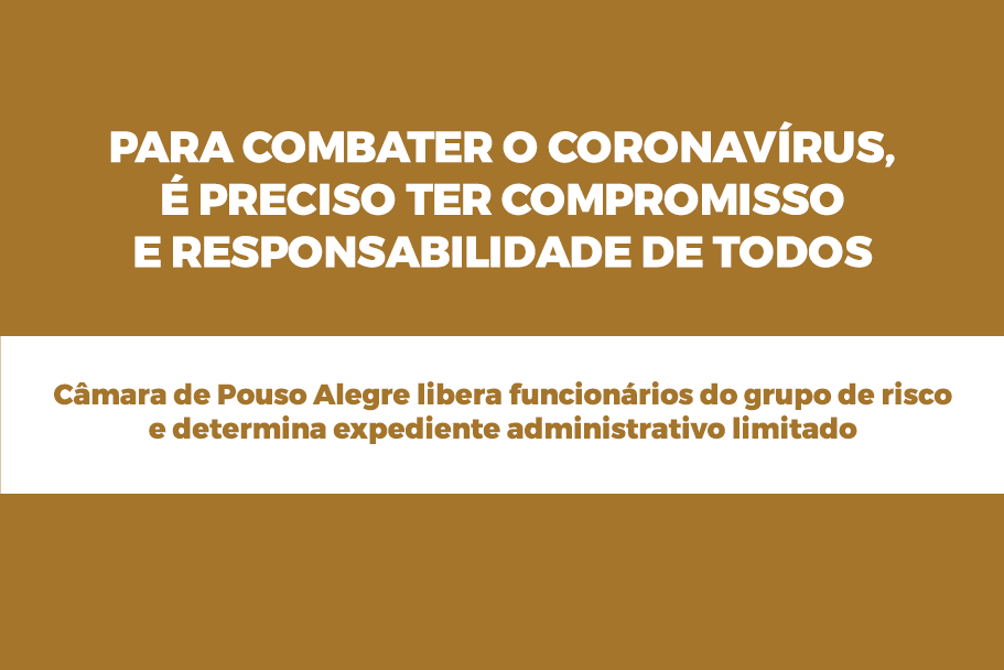 Imagem 1 da notícia: Câmara de Pouso Alegre libera funcionários do grupo de risco e determina expediente administrativo limitado